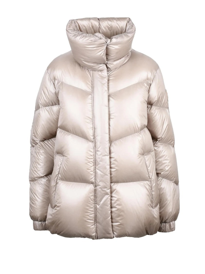 Woolrich Taupe Aliquippa Glossy Polyamide Down Jacket