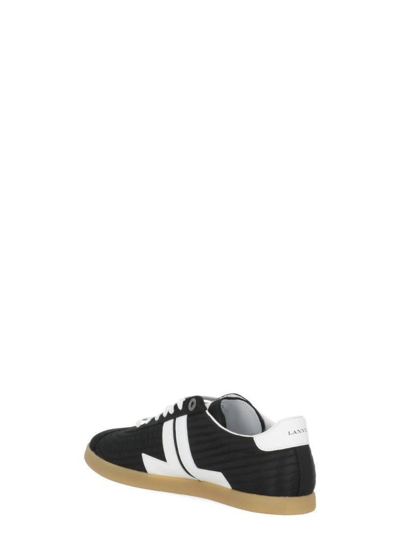 Lanvin Bold White-Detailed Lanvin Sneakers With Ivory Suede Tip