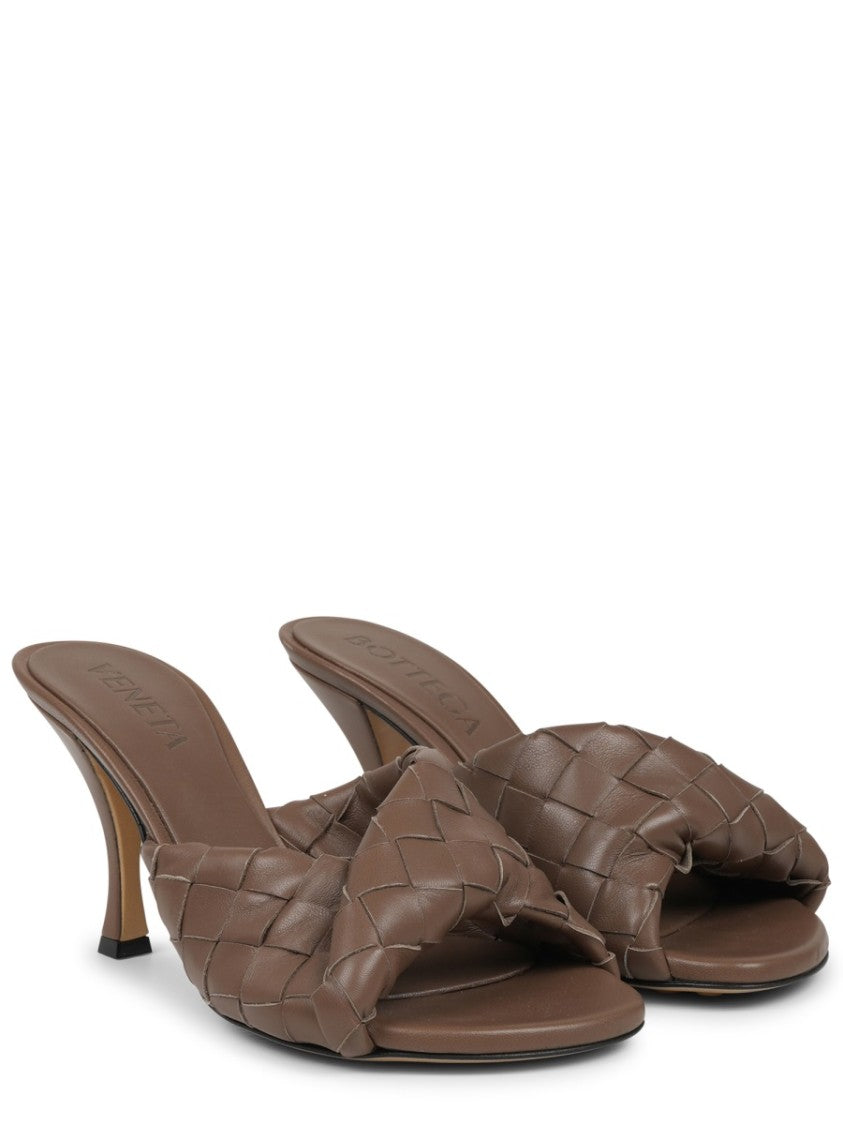 Bottega Veneta Woven Leather Mules With Open Toe Design