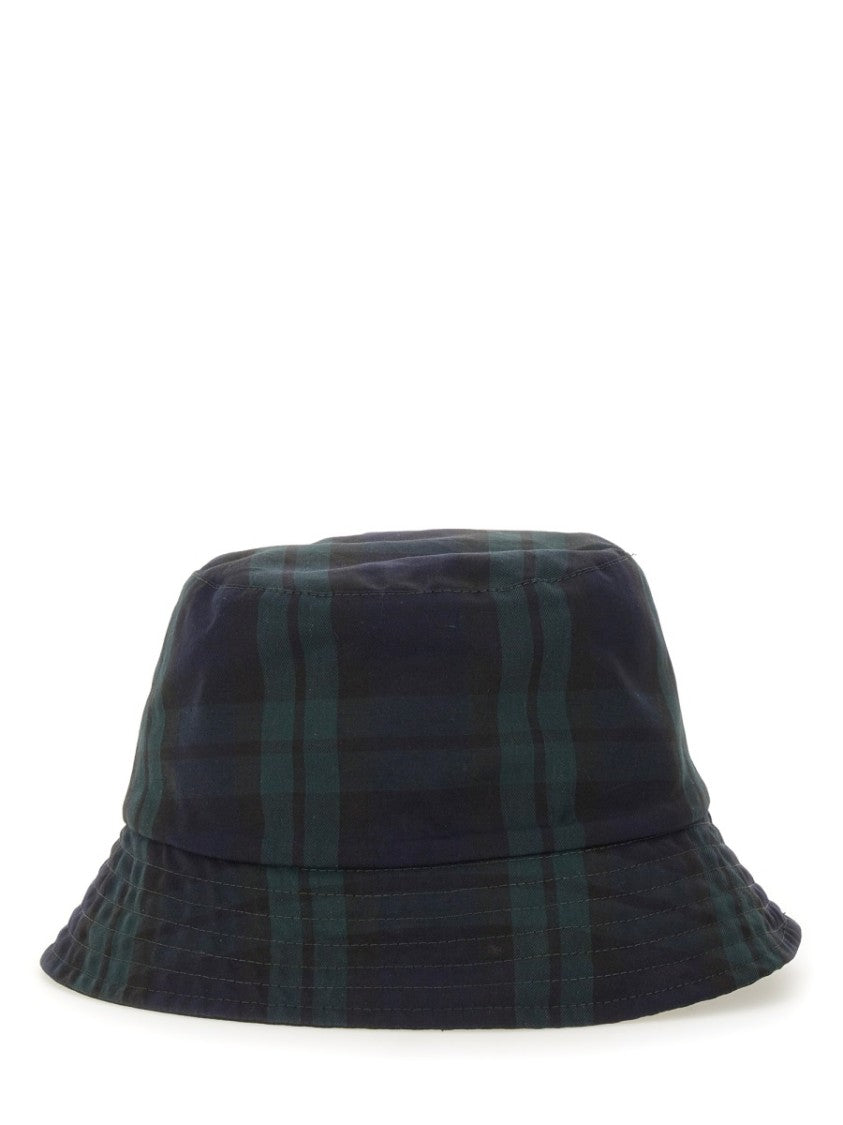 Moncler Reversible Plaid Cotton Bucket Hat