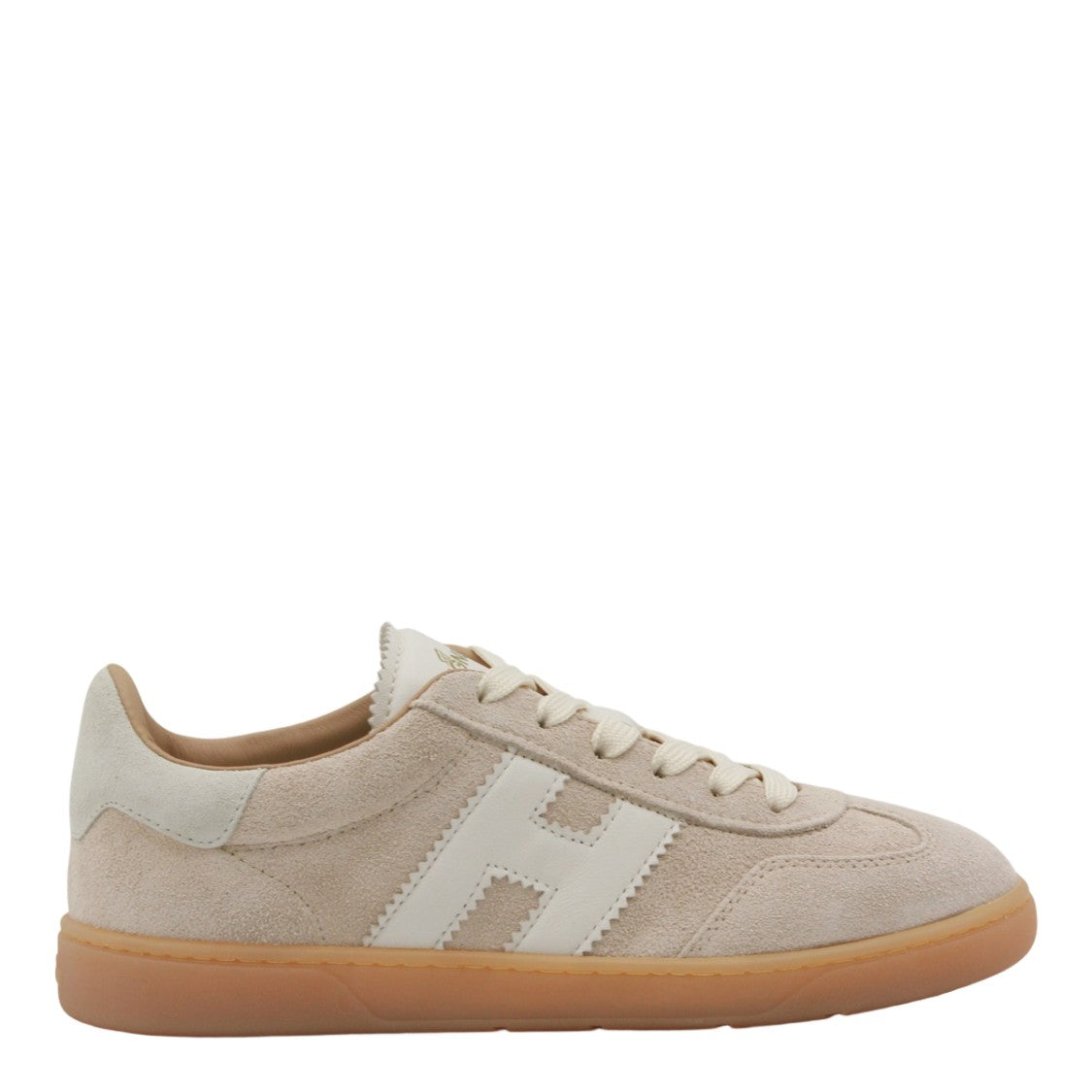 Hogan Soft Suede Sneakers With Contrasting Leather Logo