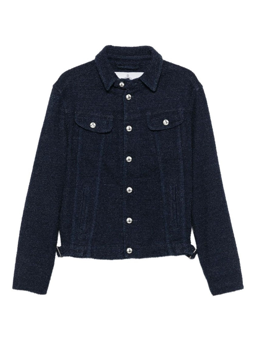 Vivienne Westwood Textured Dark Blue Casual Jacket