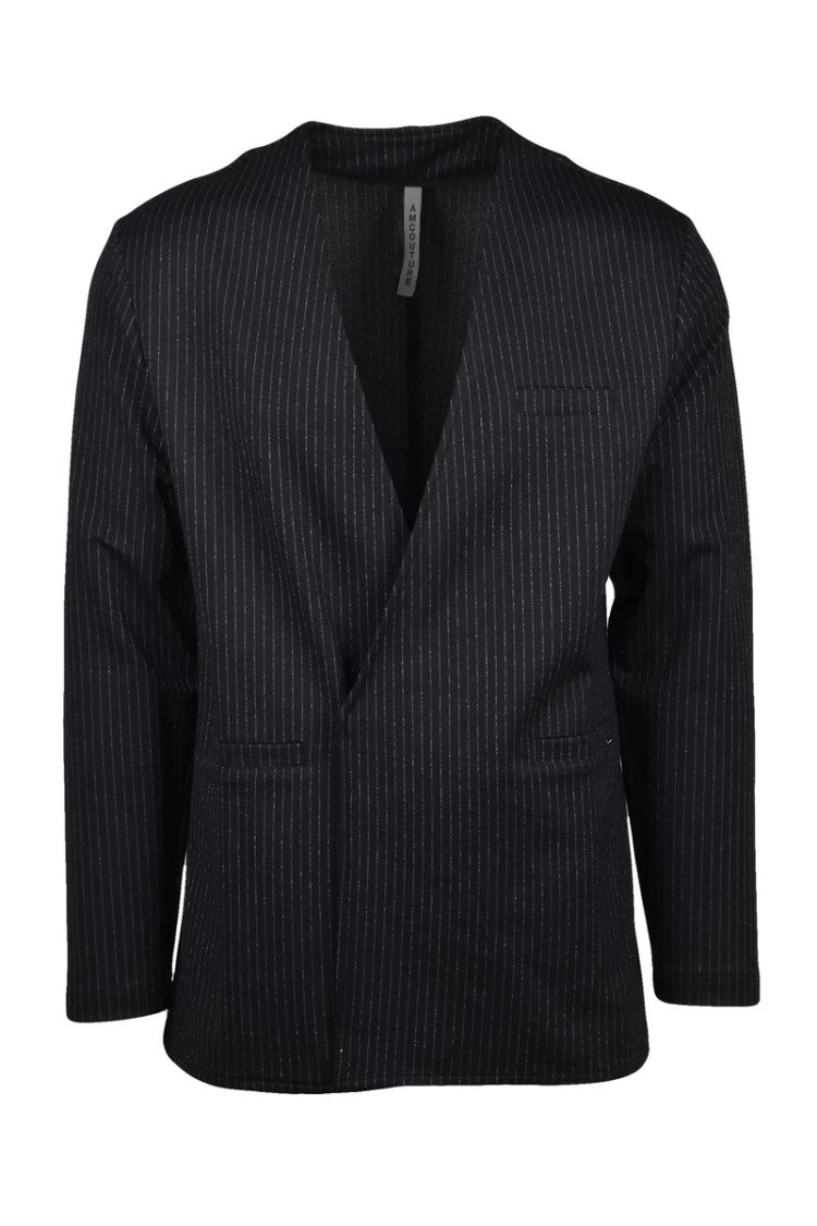 A.M.Couture Straight Blazer Wool/Viscose - Black