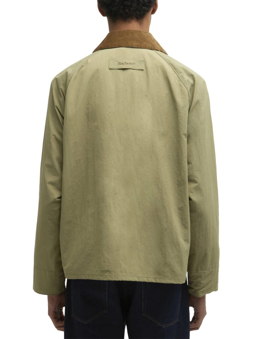 Barbour Spey Jacket With Corduroy Collar And Relaxed Fit