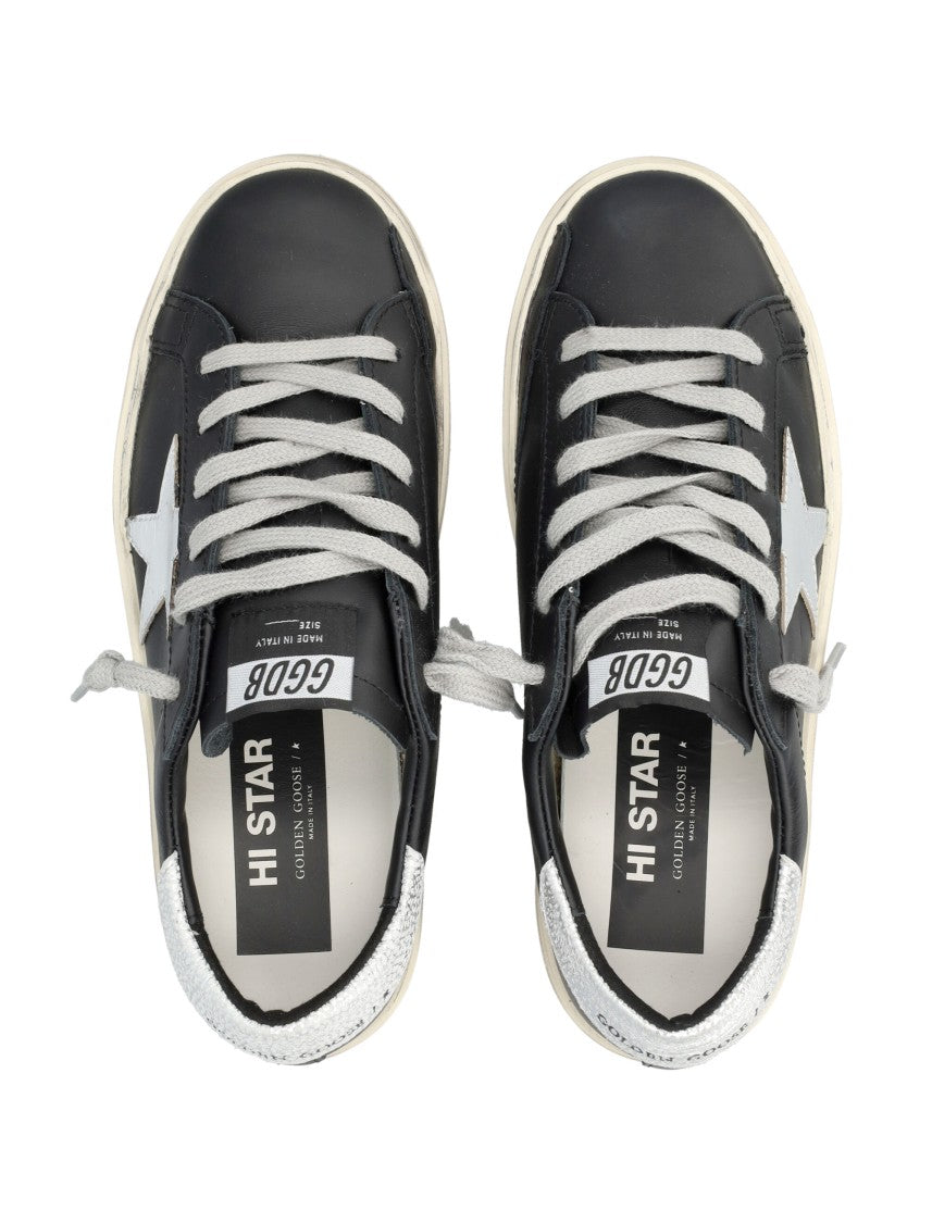 Golden Goose Low-Top Sneakers With Silver Star And Distressed Sole