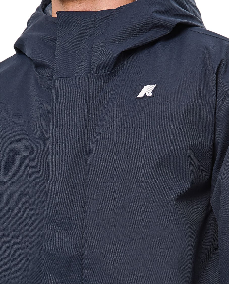 K-Way Blue Jacko Twill Casual Jacket