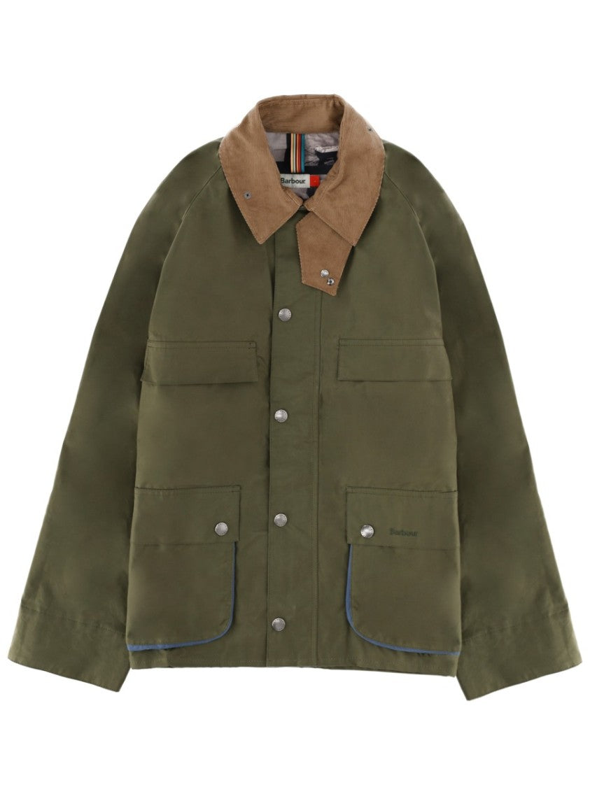 Paul Smith X Barbour Olive Green Bedale Corduroy Collar Jacket