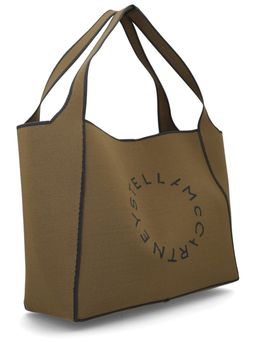 Stella Mccartney Structured Tote Bag With Circular Logo Design