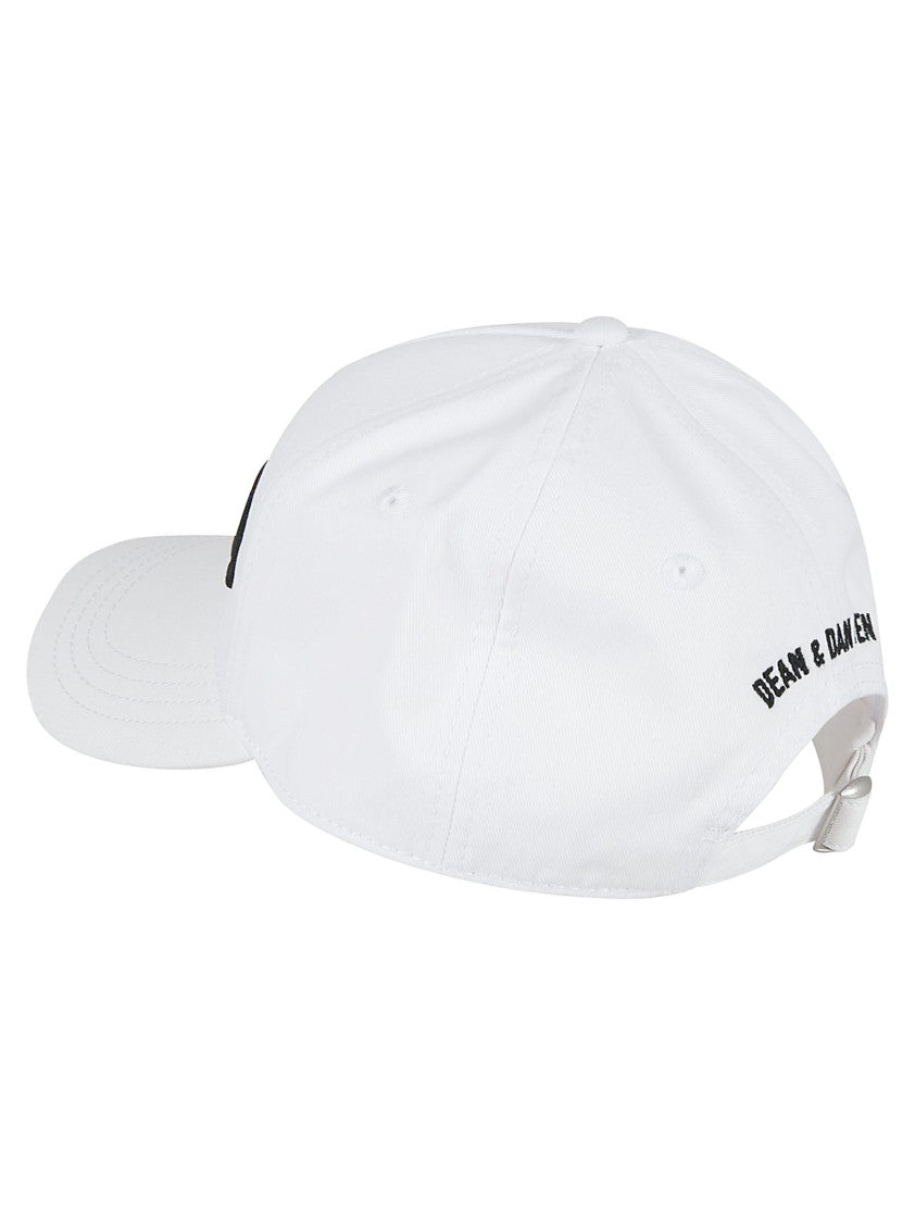 Dsquared2 Structured White Baseball Cap With Embroidered Detailing