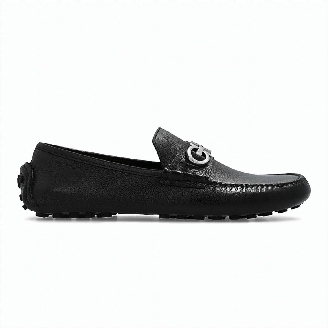 Salvatore Ferragamo Textured Buffalo Leather Driving Shoes