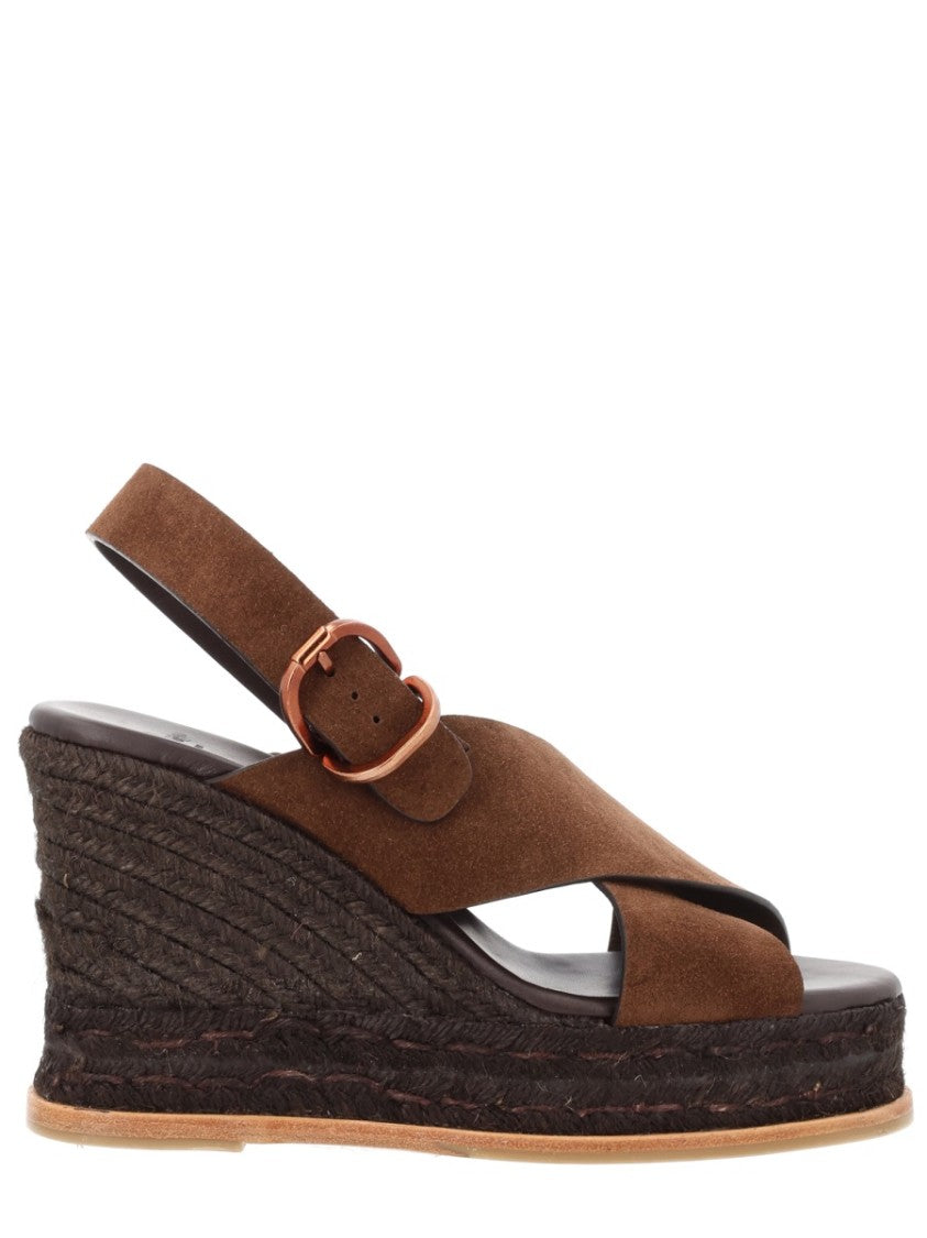 Castaner Brown Betina Suede Wedge Sandals