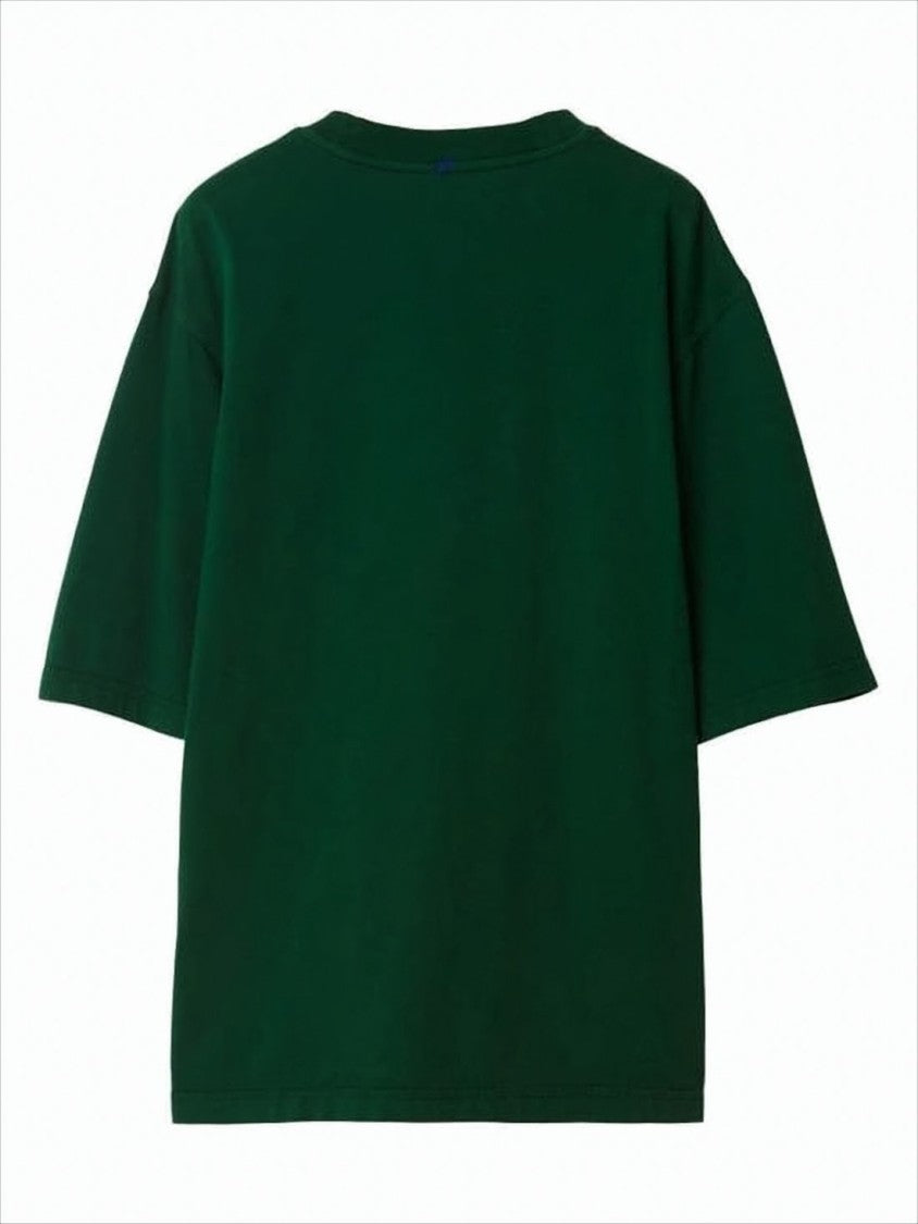 Burberry Boxy-Fit Deep Green Cotton T-Shirt