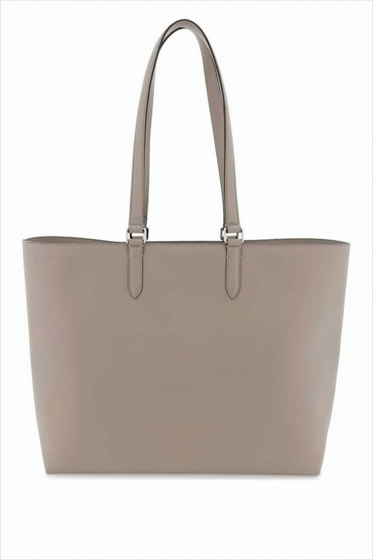 Fendi Rectangular Calf Leather Shoulder Bag With Embossed Branding