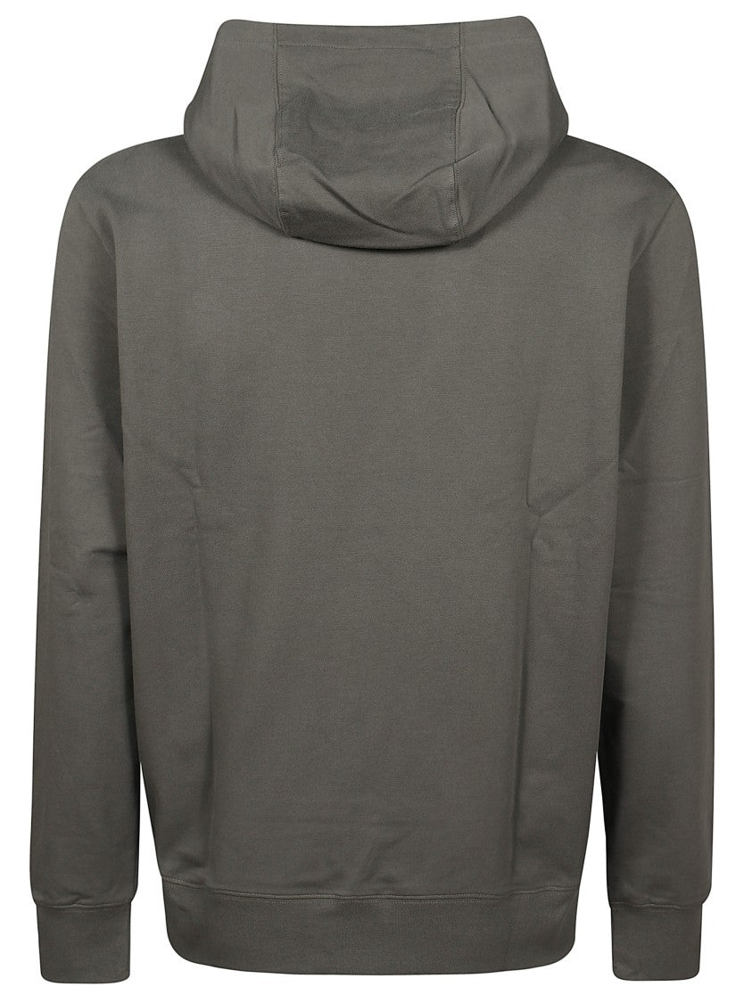 C.P. Company Grey Cotton Logo Patch Hoodie