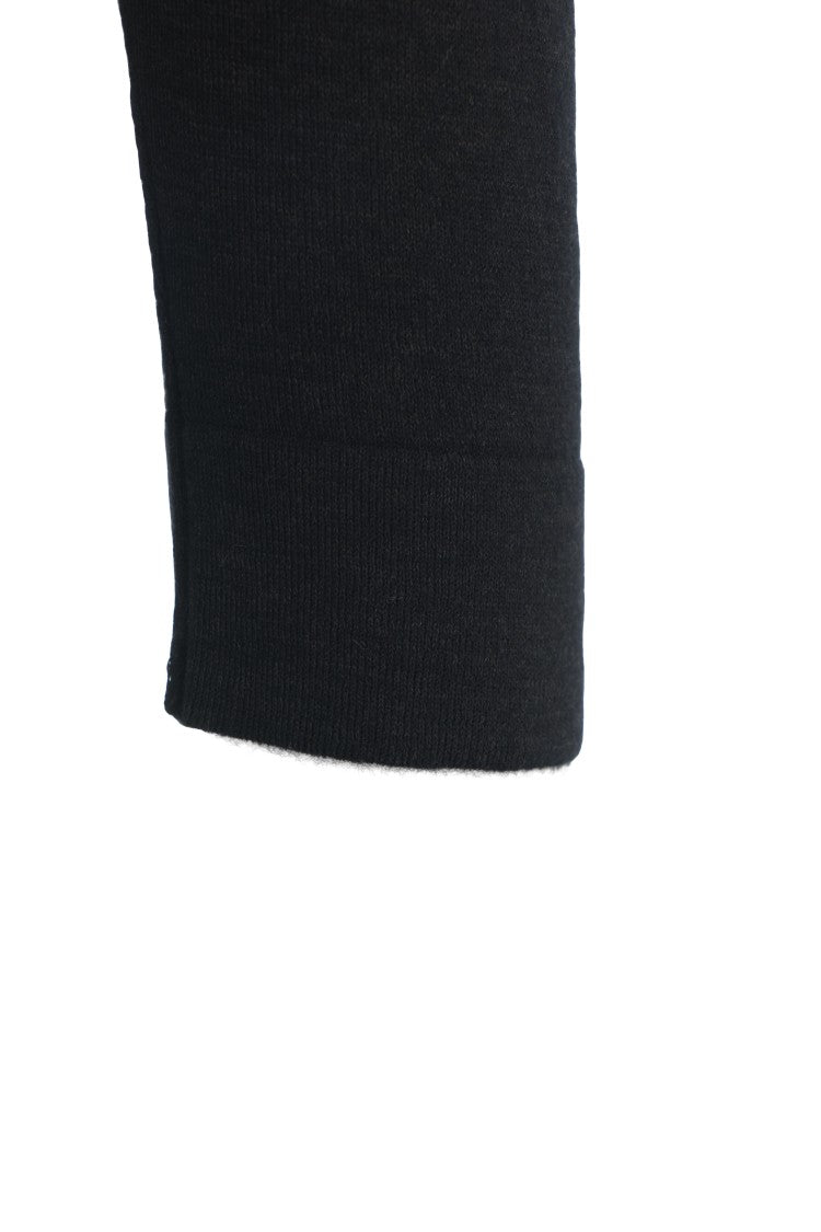 Transit Black Knit Cardigan With Classic Collar