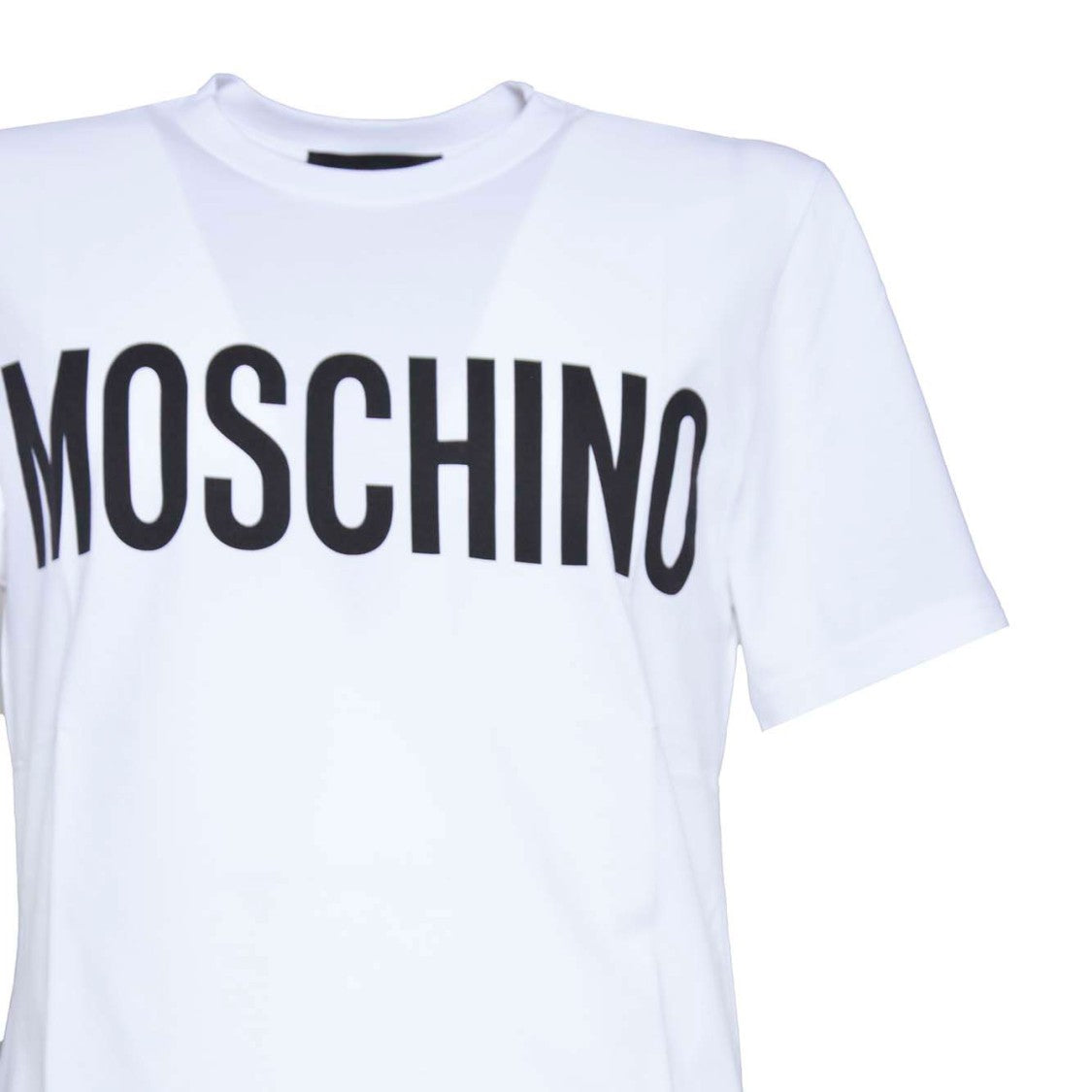 Moschino White Cotton Jersey T-Shirt With Logo Print