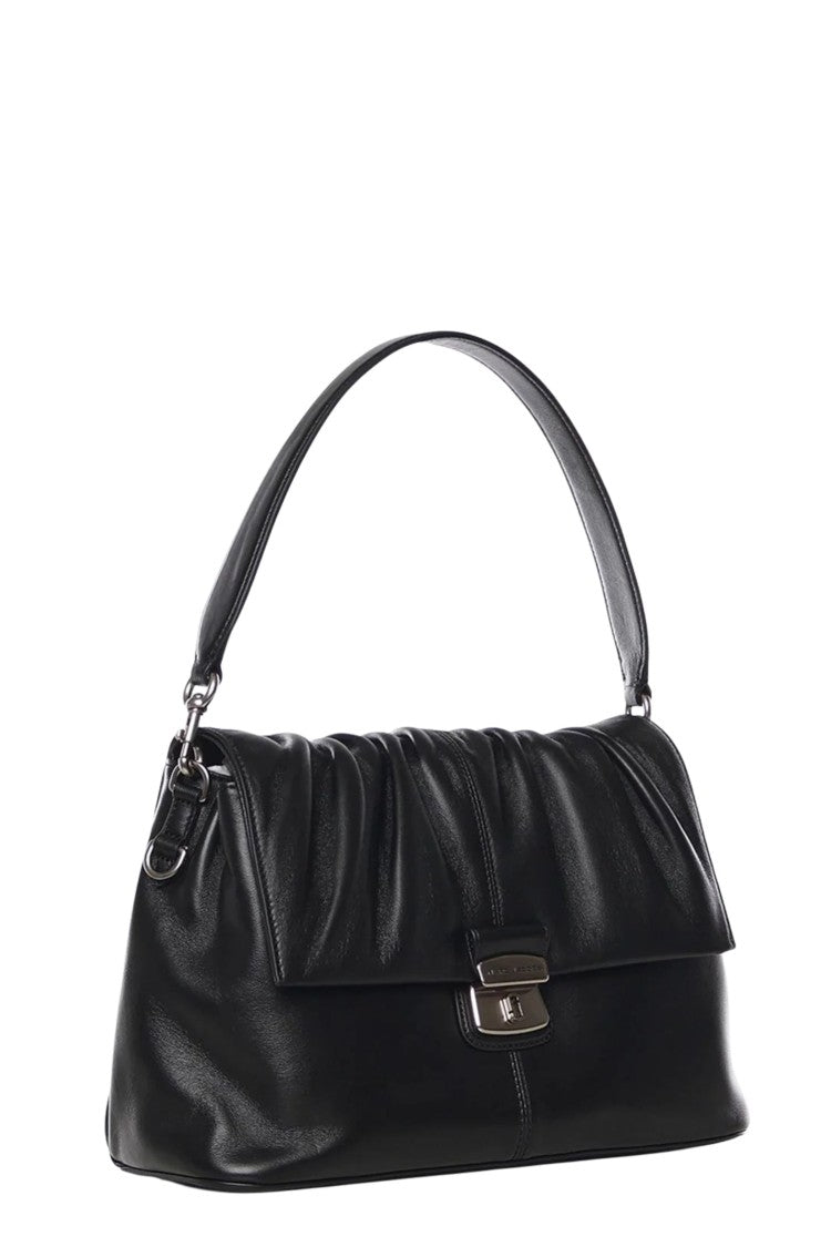 Marc Jacobs Black The Messenger Single-Handle Leather Shoulder Bag