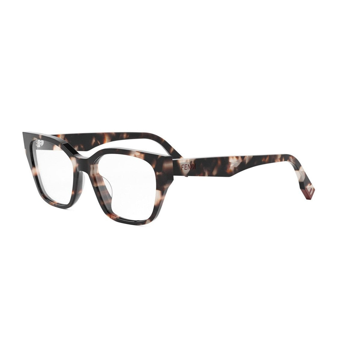 Fendi Havana Fendi Way Acetate Geometric Sunglasses