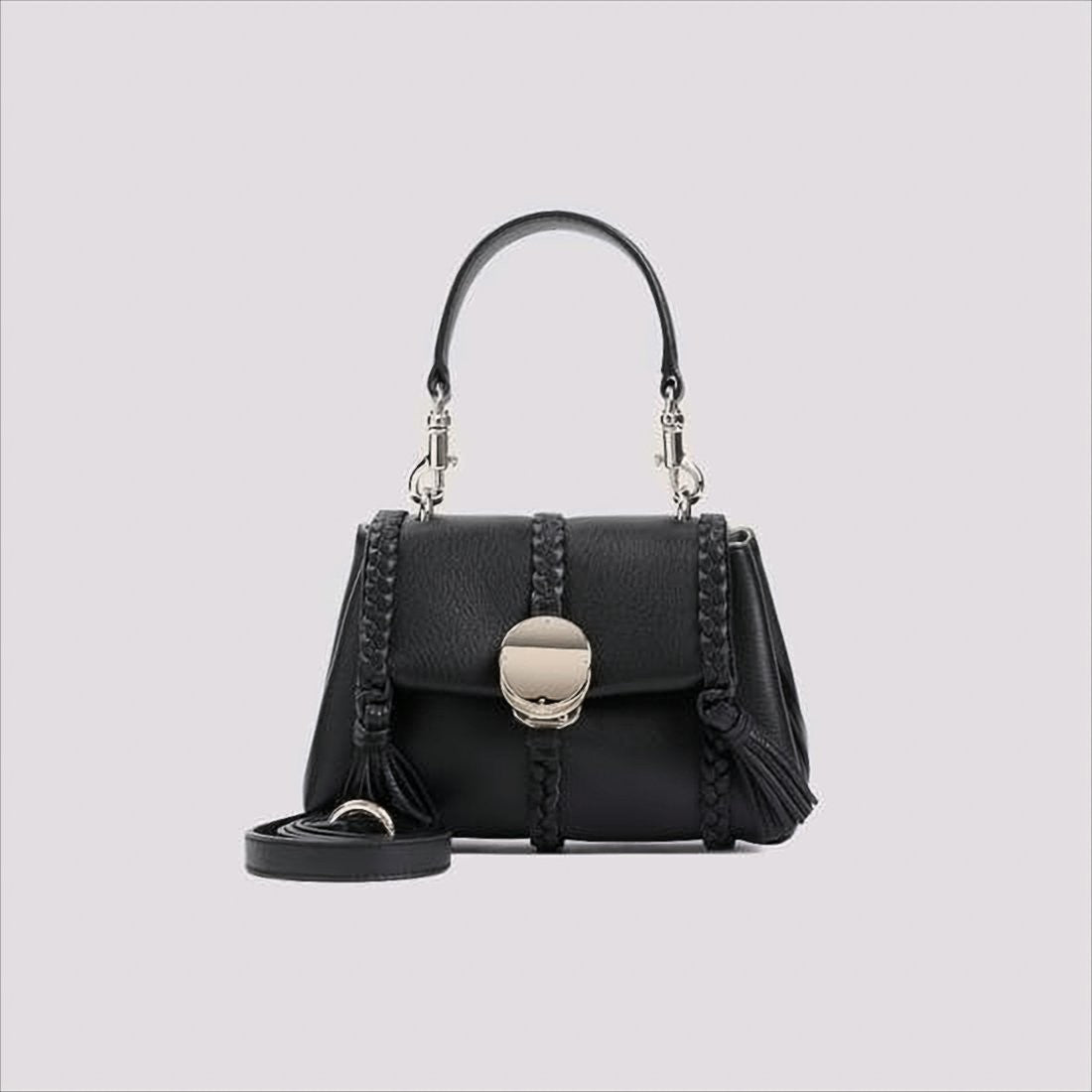Chloé Braided Detail Calf Leather Shoulder Bag