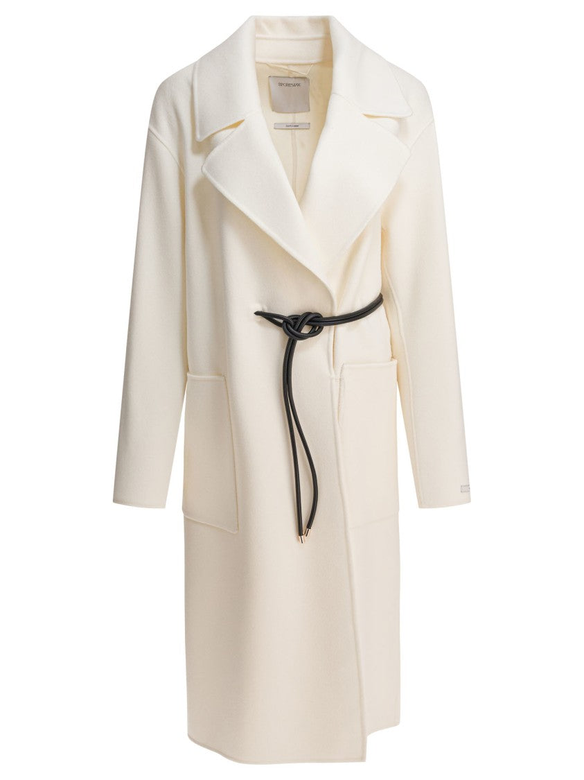 Max Mara Short Classic Wool Coat With Design
