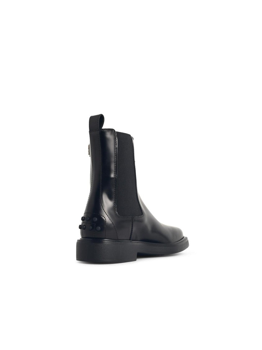 Tod's Black Leather Ankle Boots
