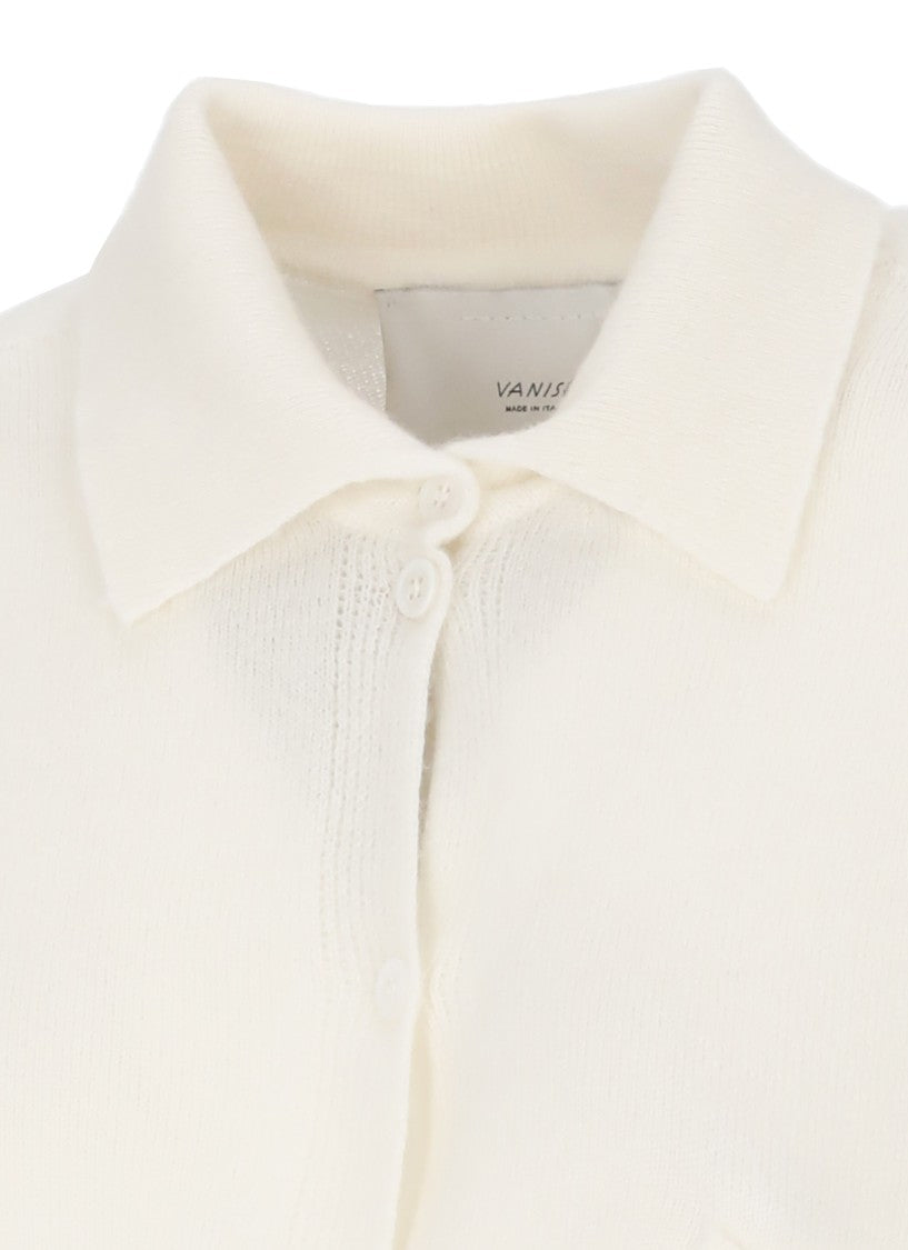 Vanisé Ivory Cashmere Cardigan