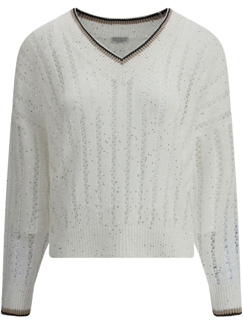 Brunello Cucinelli Open Knit Sweater