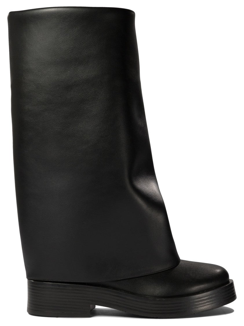Casadei Slightly Slouched Black Ankle Boots
