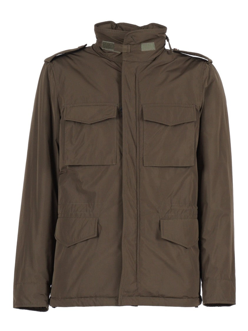 Aspesi Military-Inspired Utility Jacket With Adjustable Hood