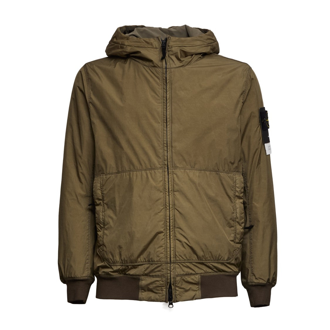 Stone Island Garment Dyed Crinkle Reps Hooded Down Jacket