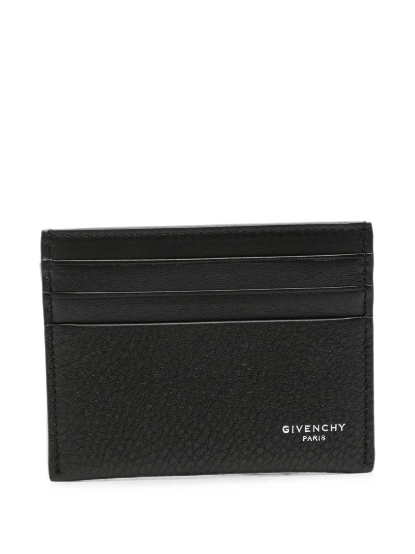 Givenchy Compact Black Calf Leather Card Holder With Multiple Slots