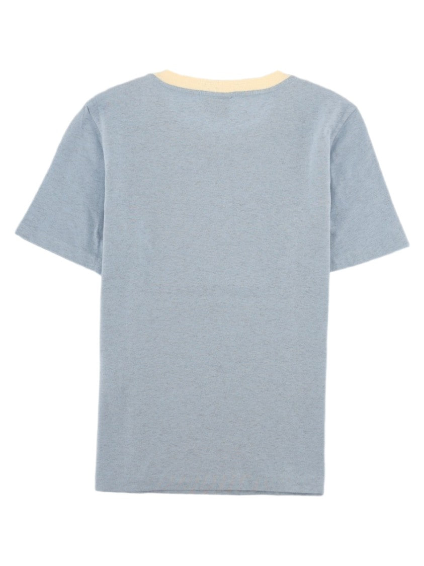 Chloé Light Blue Graphic Cotton T-Shirt