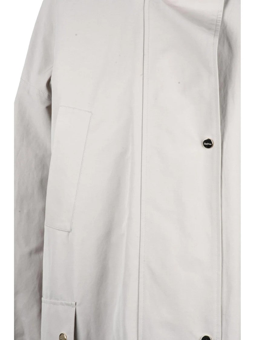 Max Mara Beige Gail Plush Interior Cotton-Blend Coat