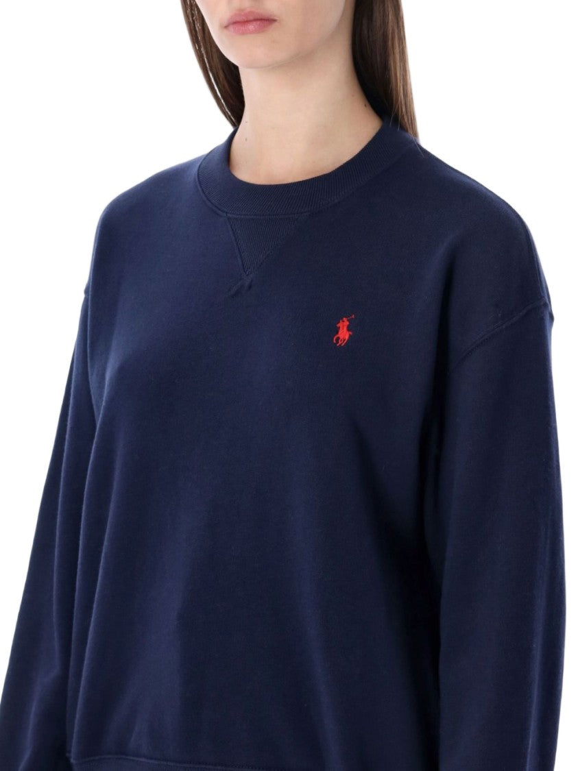 Polo Ralph Lauren Relaxed-Fit Blue Sweatshirt With Iconic Embroidery
