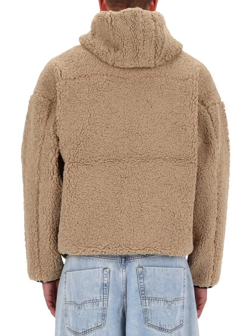Diesel S-Zat Teddy-Bear Textured Zip-Through Knit
