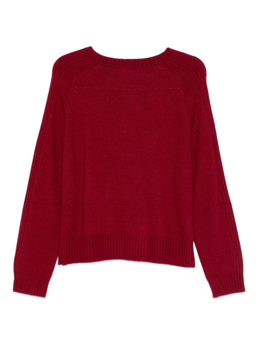 Liu Jo Rich Red Sweater With Heart Emblem
