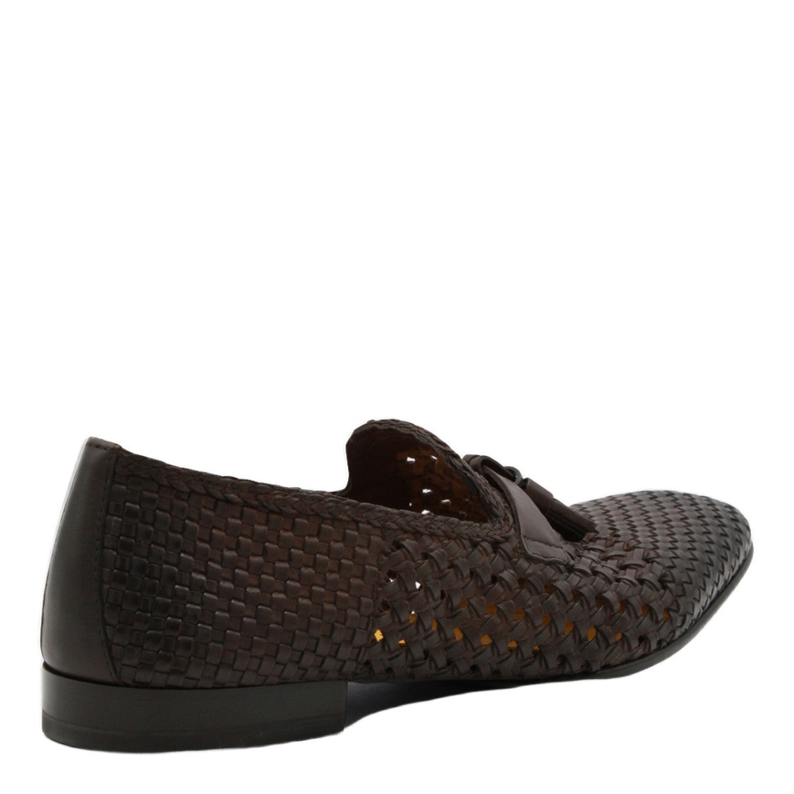 Doucal's Woven Leather Slip-On Shoes With Tassel Detail