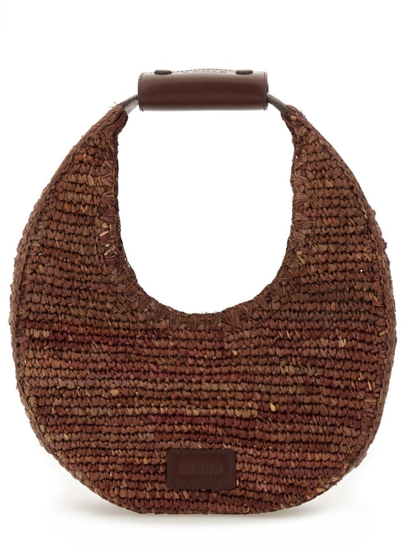 Staud Raffia "Moon" Bag