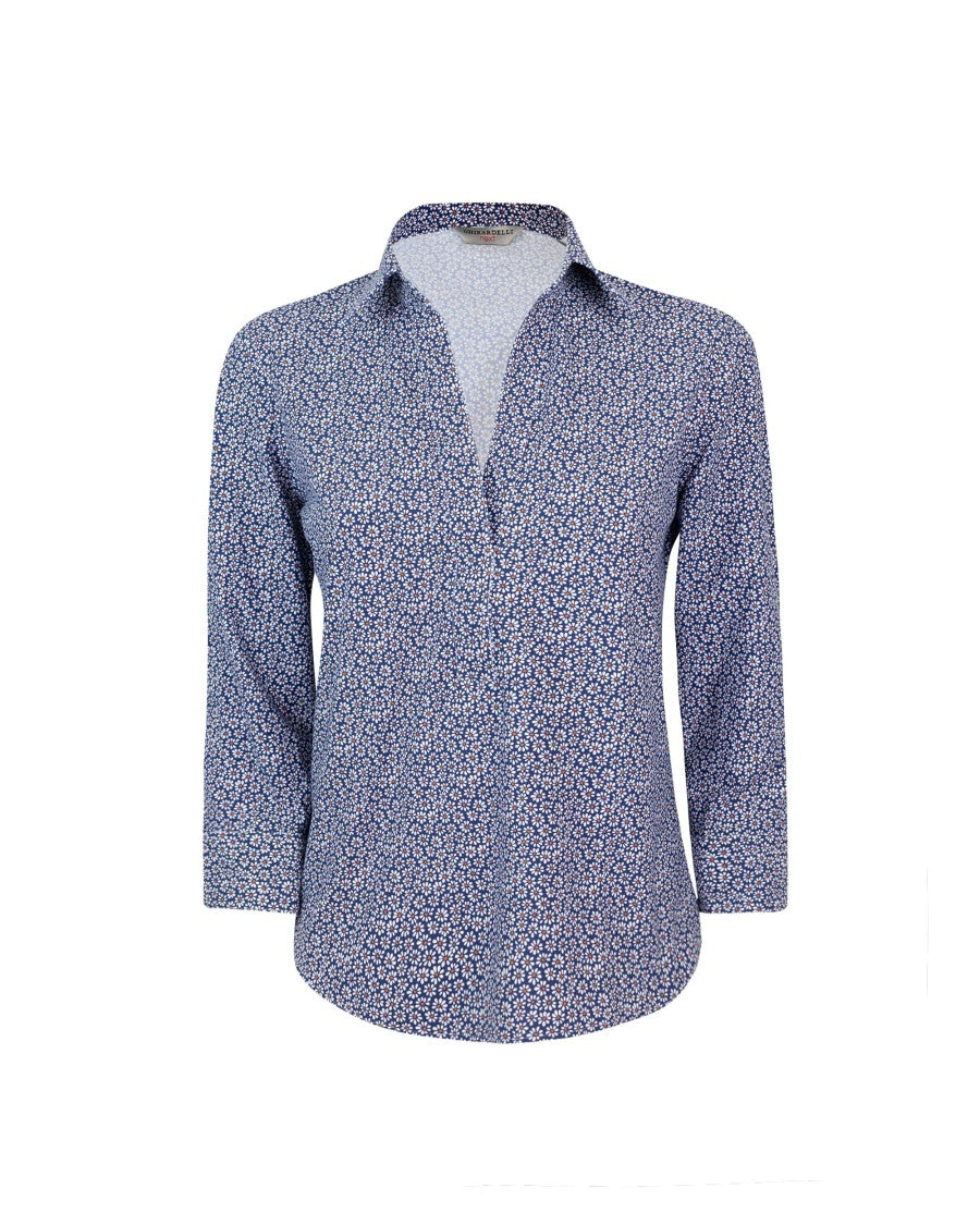 Ghirardelli Classic Stretch Floral Print Shirt