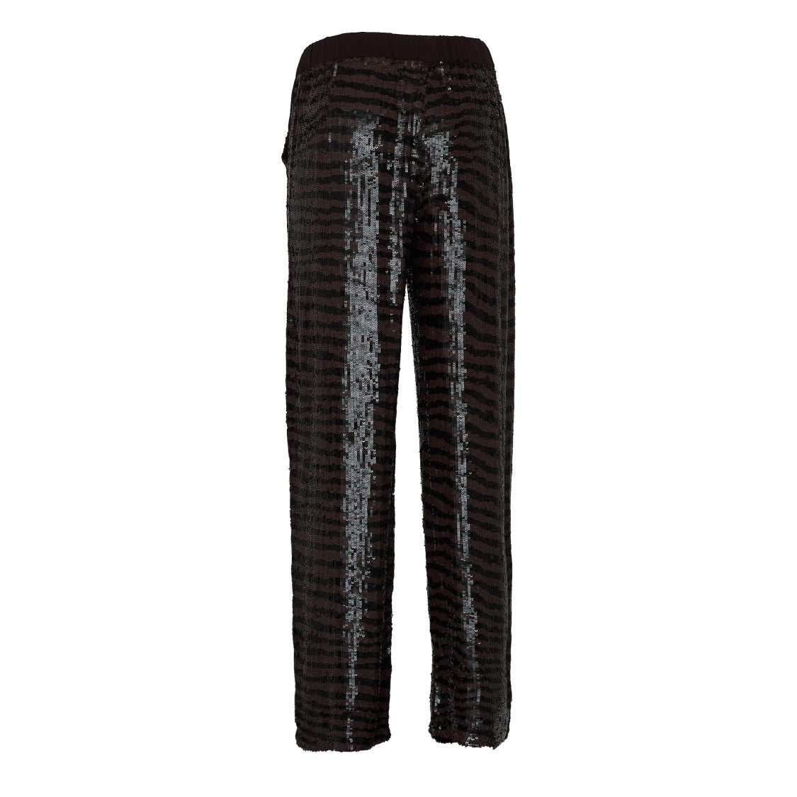 Parosh Zebra Full Sequin Overlay Drawstring Pants