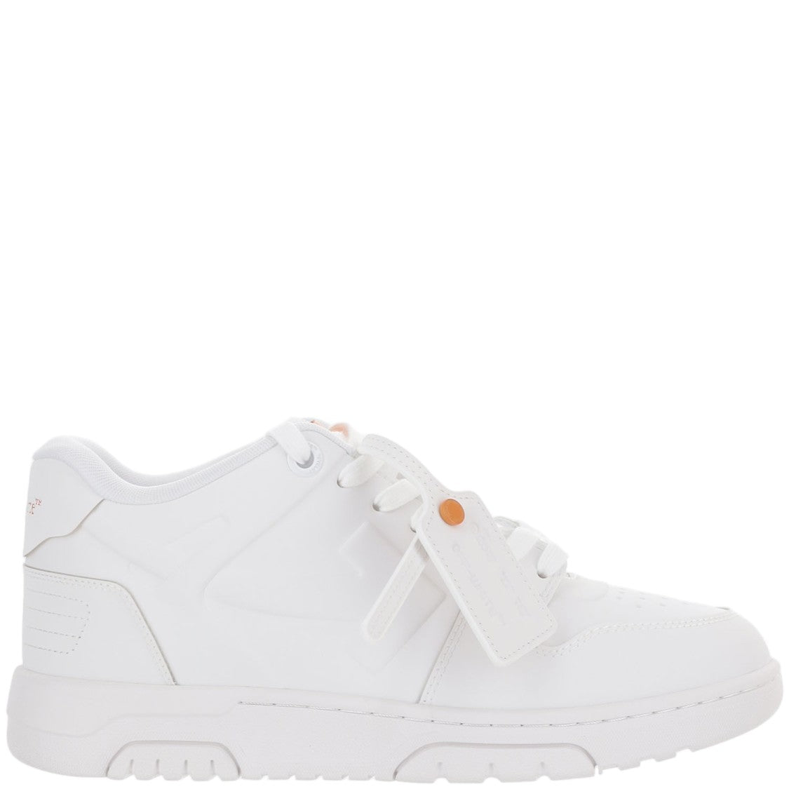 Off-White White/Orange Out Of Office Arrows Mesh Fabric Low-Top Sneakers