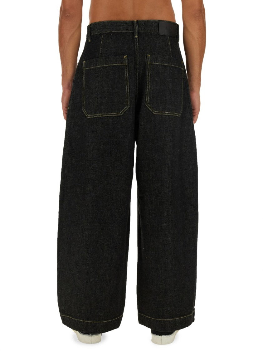 Studio Nicholson Relaxed Wide-Leg Denim Pants With High Waist