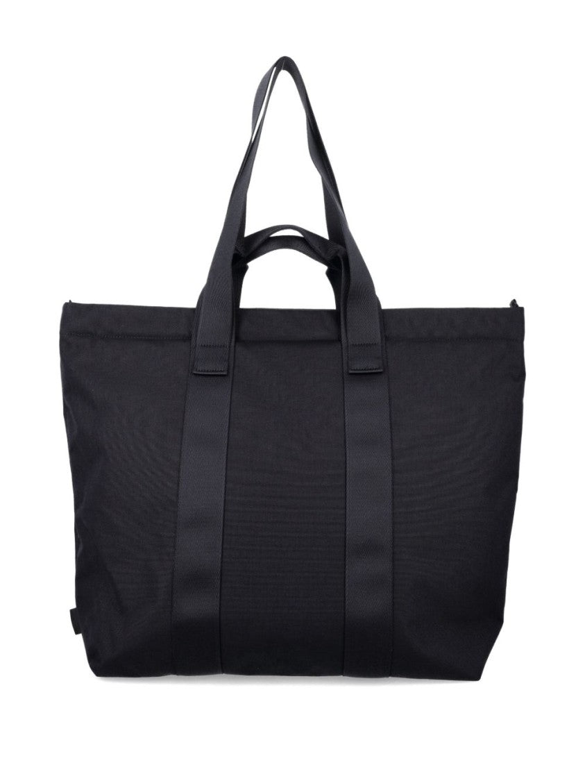 Y-3 Spacious Tote Bag With Leather Straps And Embossed Logo