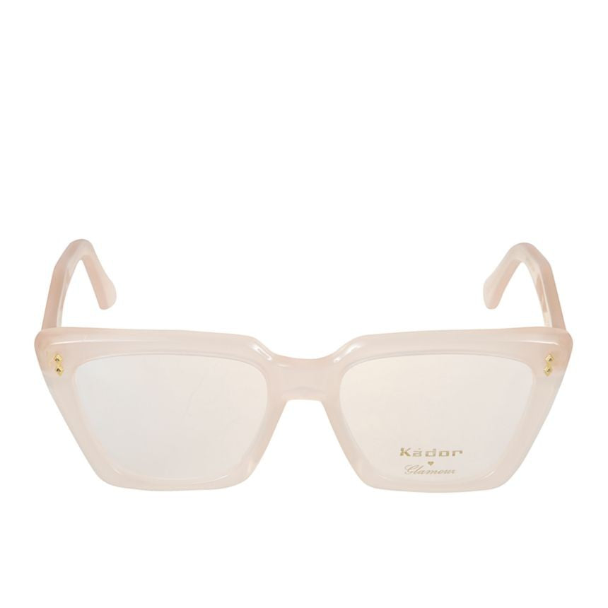 Kador Kalipso Glamour Translucent Pink Sunglasses With Gold-Toned Temples