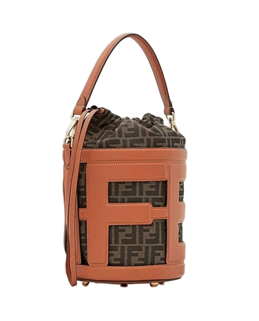 Fendi Bucket-Style Crossbody Bag With Cut-Out Logo Design