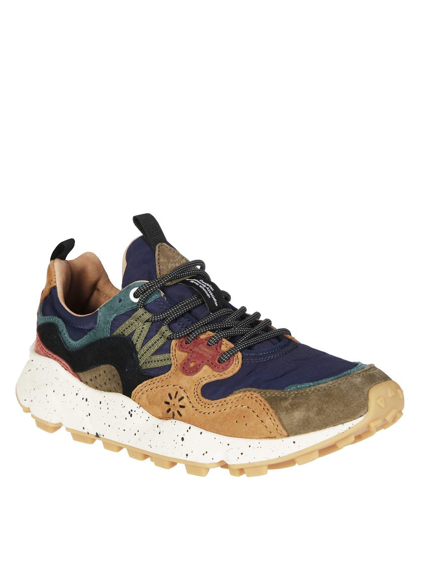 Flower Mountain Multi-Material Earth Tones Sneakers