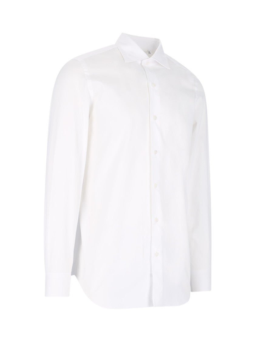 Finamore 1925 "Milano-Zante" White Cotton Shirt