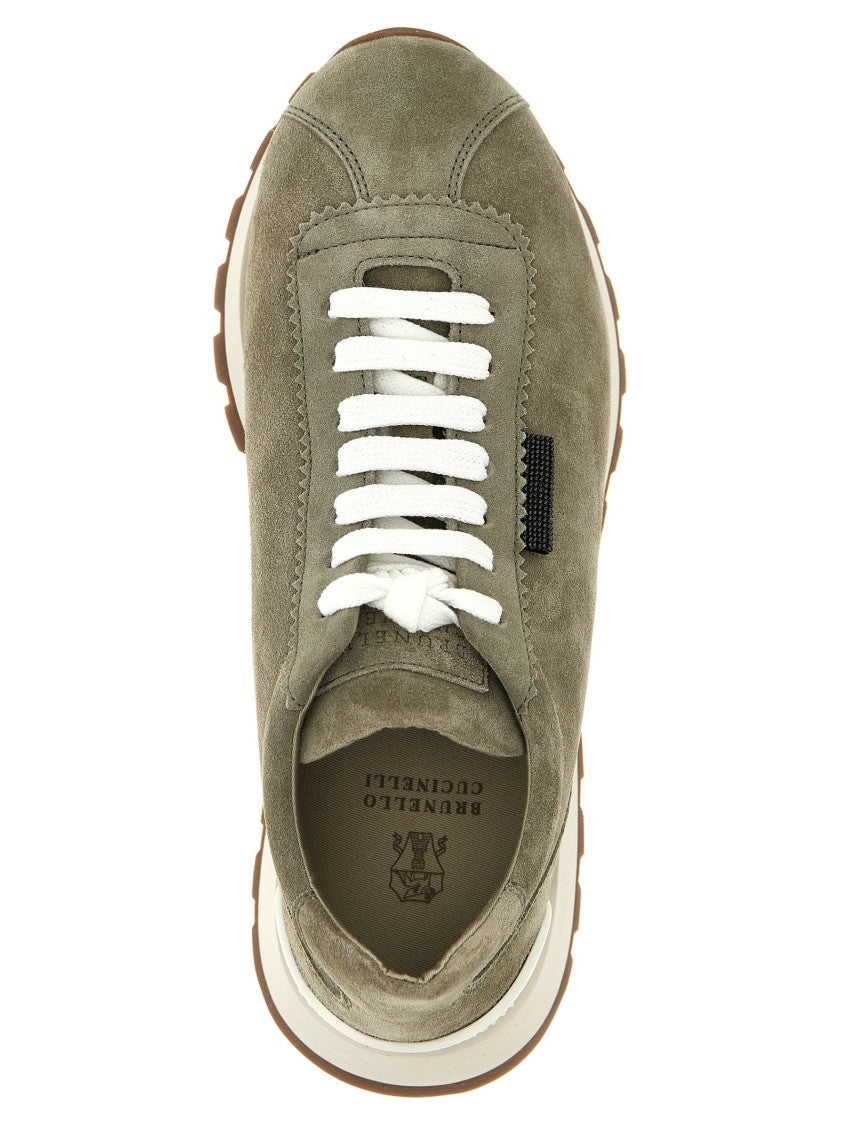 Brunello Cucinelli Shiny Tab Sneakers