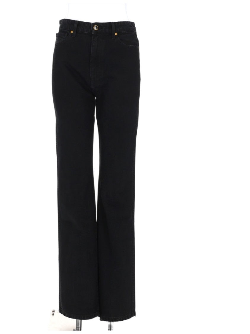 Khaite Danielle Straight Fit Raw Hem Jeans