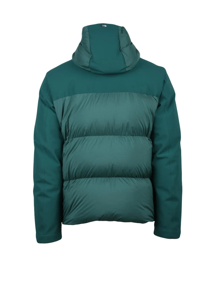 Herno Bottle Green Quilted Polyamide Down Jacket